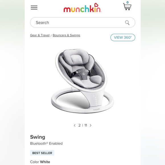 New in box munchkin baby swing bluetooth unisex - Picture 4 of 7